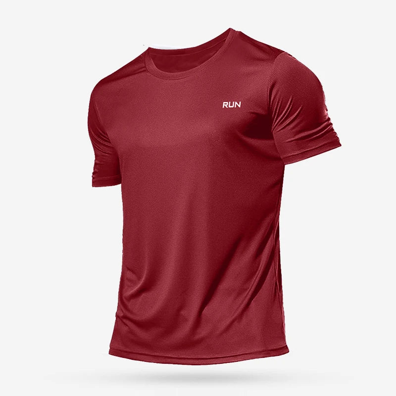 Camisetas de culturismo para correr de secado rápido para hombre, camiseta deportiva para gimnasio, camisetas de manga corta para Fitness, camiseta de gran tamaño, verano