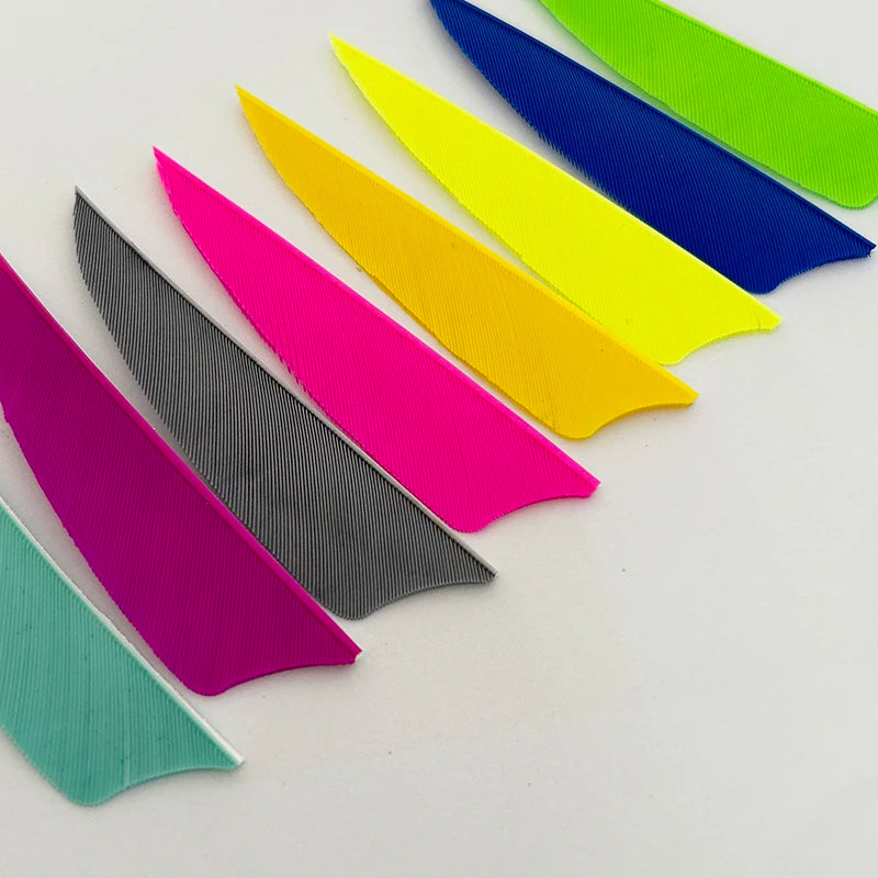50 Plumas de Pavo de 3 Pulgadas para Flechas, Plumas de Corte Escudo para Arquería, Accesorios para Arco y Flecha