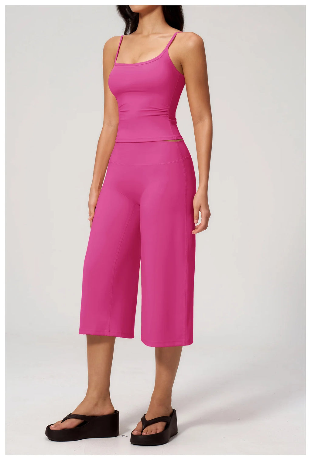 Conjunto Deportivo de Yoga para Mujer, Conjunto de Dos Piezas, Pantalones y Top, Traje Deportivo para Gimnasio, Yoga y Entrenamiento