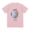 Camiseta divertida de gato Huh para mujer, camisetas de manga corta transpirables para mujer, camiseta Harajuku de moda