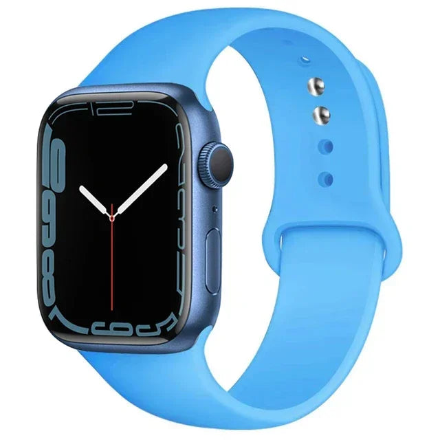 Correa de silicona para Apple Watch, 46mm, 44mm, 45mm, 40mm, 41mm, 42-38mm, 49mm, pulsera deportiva iwatch series 11 10 9 8 7 6 5 SE Ultra3