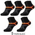 Lote de 3/5/10/20 pares de calcetines deportivos negros para hombre, calcetines informales para correr, Otoño Invierno, calcetines transpirables de alta calidad para hombre