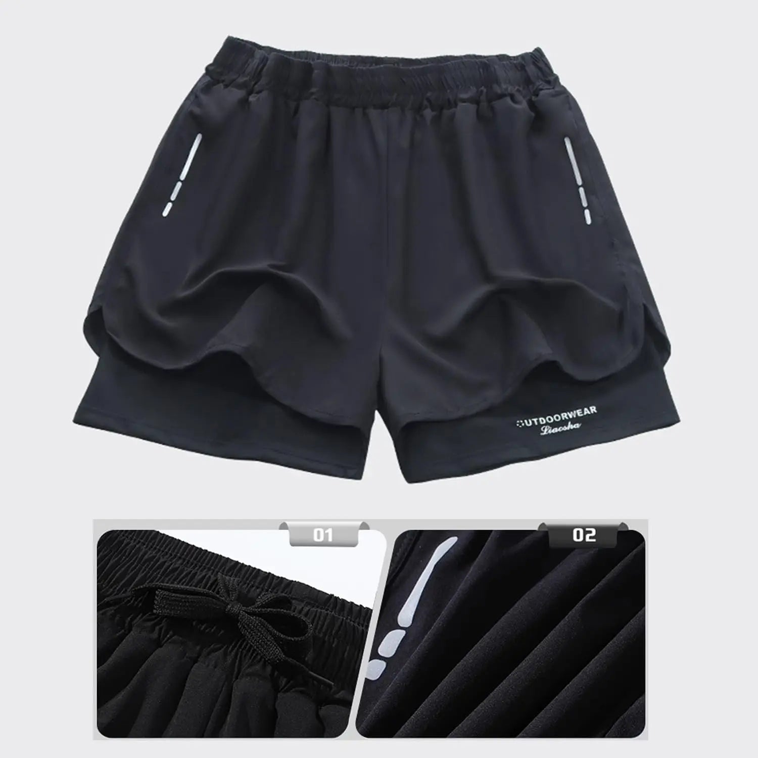 Trajes de Baño para Hombre de Secado Rápido, Shorts Deportivos con Forro de Compresión para Playa, Piscina, Correr y Gimnasio