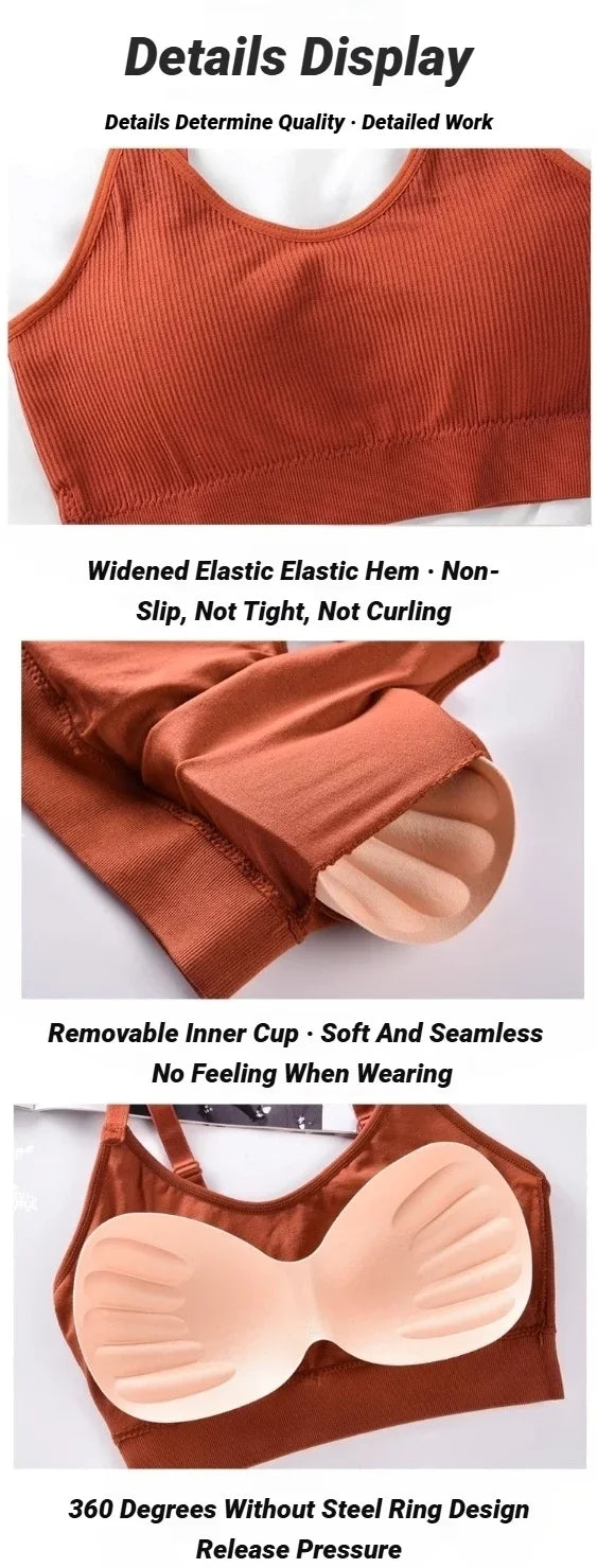 Sujetadores sexis sin costuras para mujer, Bralette transpirable de copa completa, sujetador para dormir sin aros, Top de tubo deportivo de alta calidad