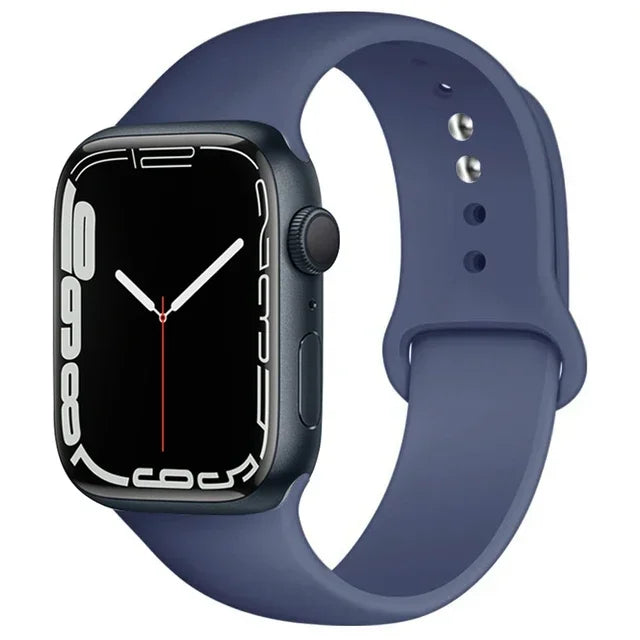 Correa de silicona para Apple Watch, 46mm, 44mm, 45mm, 40mm, 41mm, 42-38mm, 49mm, pulsera deportiva iwatch series 11 10 9 8 7 6 5 SE Ultra3
