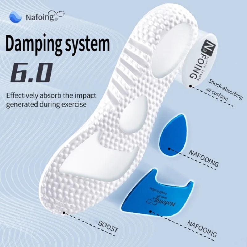Plantillas deportivas transpirables con amortiguación y absorción de impactos para zapatos, plantillas para correr, para hombres y mujeres, almohadillas de masaje y cuidado para pies