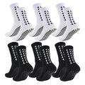 6 pares de calcetines de fútbol para hombres y mujeres, calcetines deportivos con parte inferior de toalla, calcetines deportivos para rugby, fútbol, ciclismo, correr, ejercicio, calcetines atléticos