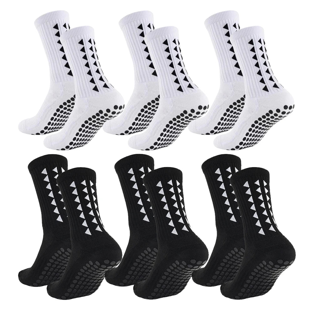6 pares de calcetines de fútbol para hombres y mujeres, calcetines deportivos con parte inferior de toalla, calcetines deportivos para rugby, fútbol, ciclismo, correr, ejercicio, calcetines atléticos