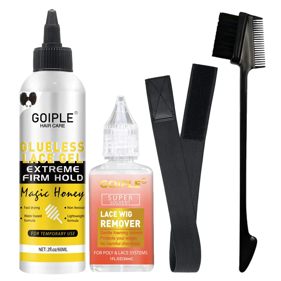 GOIPLE Gel Adhesivo para Encaje sin Pegamento, Lavable, 2 fl.oz, Fijación Extrema, Fórmula Ligera a Base de Agua, Adhesivo No Aerosol para Uso Temporal