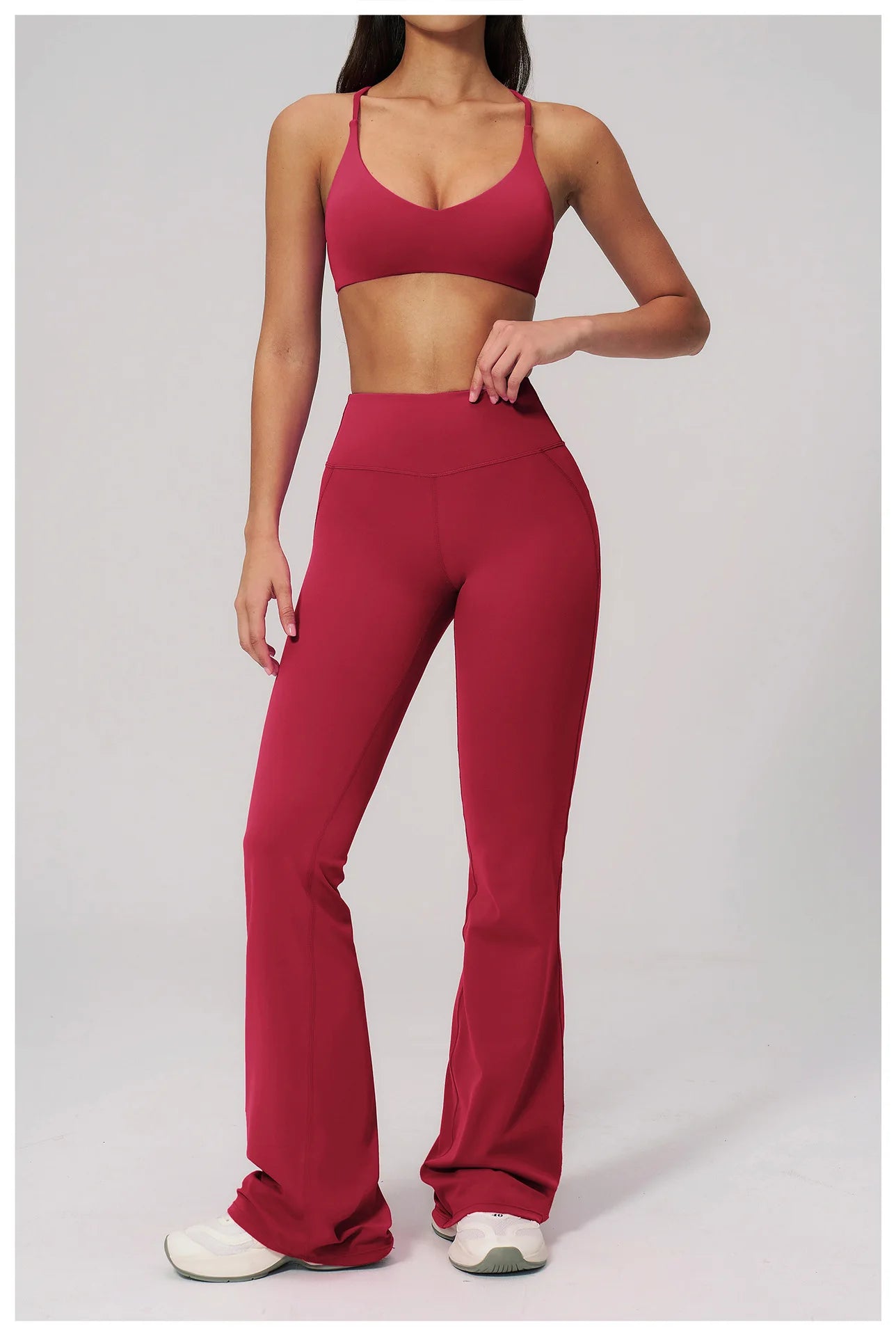 Conjunto de Yoga para Mujer, Ropa Deportiva, Conjunto de Gimnasio y Fitness, 2 Piezas, Leggings para Correr, Sujetador Deportivo Transpirable, Ropa Deportiva Femenina