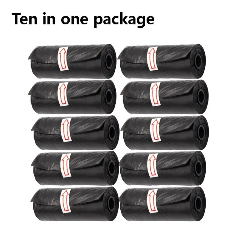 10 rollos 1 paquete de bolsa de basura para mascotas bolsa de caca de perro bolsas de basura de limpieza bolsa de basura desechable bolsa portátil