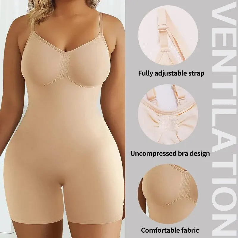 Body con Control de barriga para mujer, ropa moldeadora sin costuras, cintura alta, cinturón plano para el vientre, ropa moldeadora de cuerpo