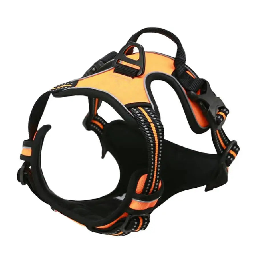 Arnés para perros sin tirones, Clip frontal, mango de fácil control reflectante resistente para caminar con perros grandes