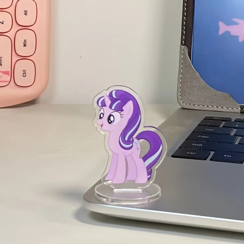 10 unids/set Anime princesa Luna Starlight Glimmer dibujos animados caballo acrílico adornos de escritorio decoración de escritorio 4-6CM de alto