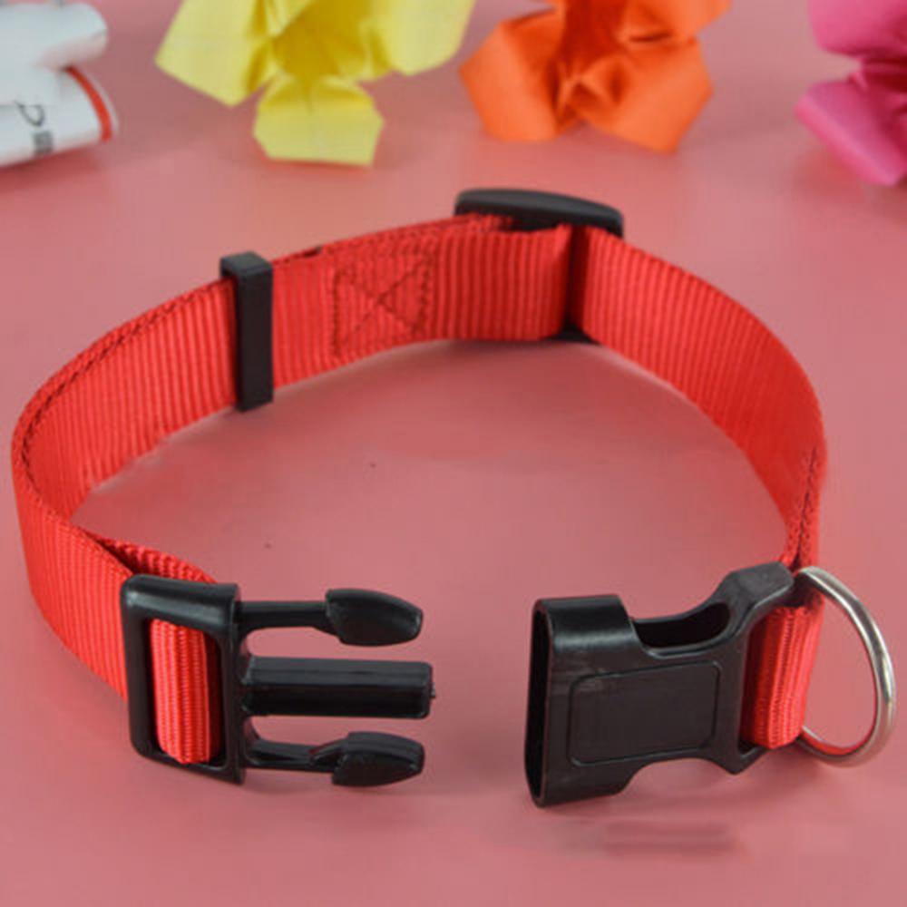 Collar ajustable de nailon de seguridad para perros, cachorros, gatos y mascotas, hebilla de liberación rápida separable, suministros para perros