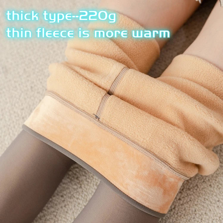 Bas thermiques en molleton pour femme, collant polaire femme ,collants chauds et Sexy, translucides, Slim, épais, en velours élastique, pour l'hiver,collant thermique femme effet peau,legging polaire femme