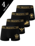 Ropa interior para hombre de 4 piezas, calzoncillos Boxer suaves y transpirables y cómodos para hombre, pantalones deportivos informales negros de alta calidad para hombre