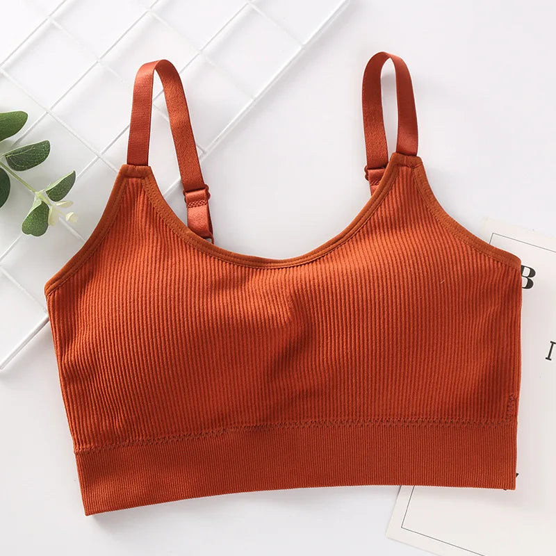 Ropa interior Sexy para mujer, lencería sin anillo de acero, sujetador, Top de tubo envuelto en el pecho, belleza en la espalda, Top de tubo de sección delgada de algodón activo