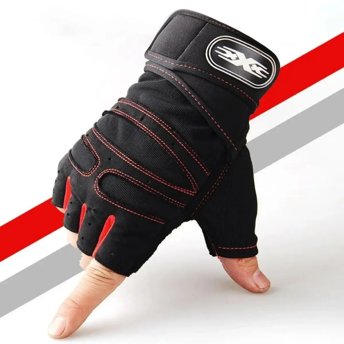 1 par de guantes de gimnasio para Fitness, guantes de pulsera para levantamiento de pesas, entrenamiento de culturismo, ejercicio deportivo, guante de ciclismo