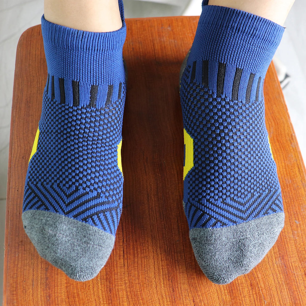 3/9 pares de calcetines deportivos antideslizantes para hombres y mujeres, parte inferior de toalla gruesa, calcetines profesionales para correr, entrenamiento físico, baloncesto