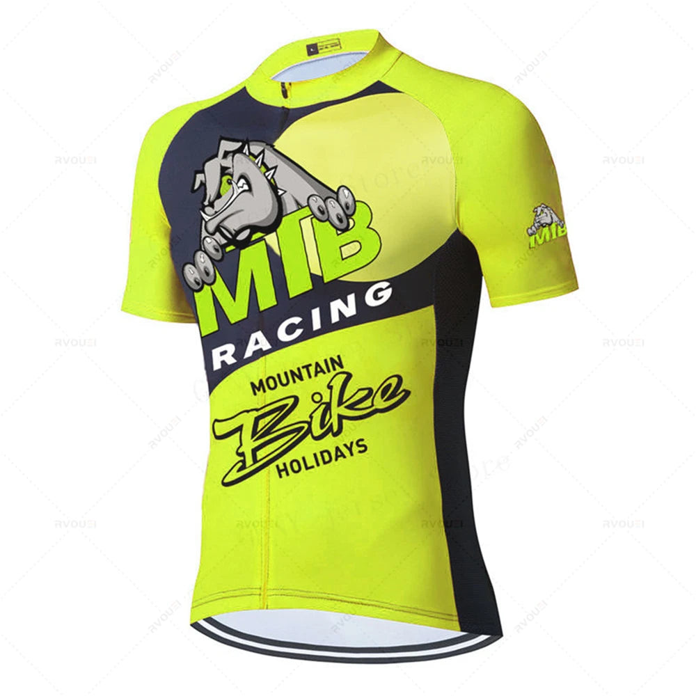 Conjunto de ropa de Ciclismo profesional para Hombre, Maillot de verano para bicicleta de montaña, MTB