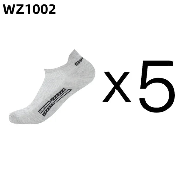 5 pares de calcetines tobilleros de alta calidad para hombre, calcetines deportivos de algodón transpirables, calcetines de malla informales atléticos de verano de corte fino corto Sokken talla 38-45