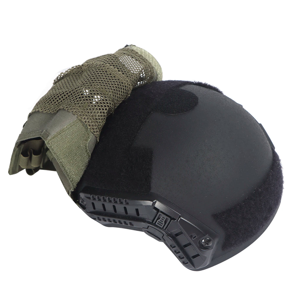 Juego de fundas para casco táctico para casco marítimo, bolsa para batería NVG, funda de malla híbrida de caza para cascos balísticos y