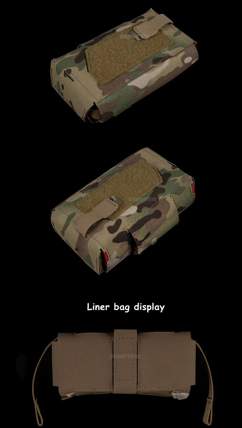 Bolsa táctica de primeros auxilios médicos, bolsas compactas para traumatismos al aire libre, IFAK para caza, chaleco Airsoft, portador de placa
