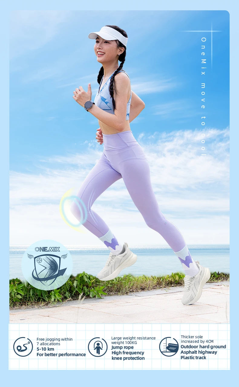 ONEMIX-zapatillas de deporte transpirables para mujer, zapatos deportivos de amortiguación a la moda, color negro, 2024