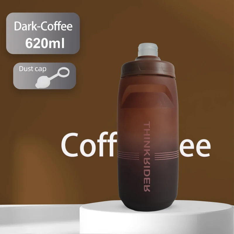 ThinkRider-botella de agua para bicicleta de montaña y carretera, botella de plástico portátil de gran capacidad para deportes al aire libre, 620ml/750ml