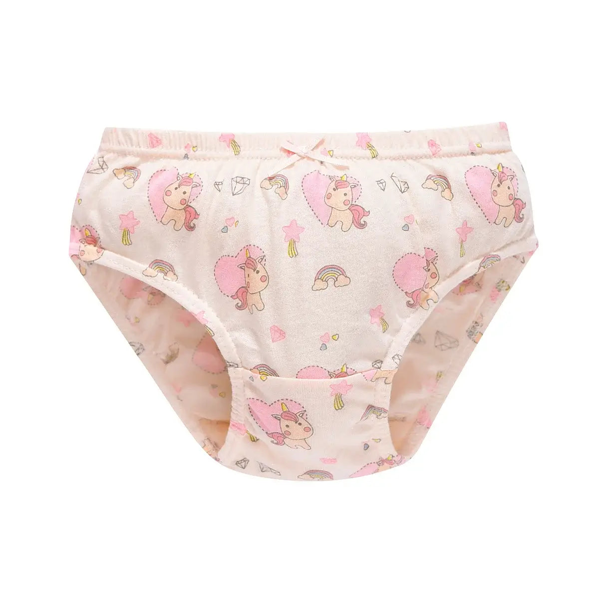 2/5/10 Uds bragas de algodón para niñas lindo gato unicornio Arco Iris varios patrones de dibujos animados calzoncillos para niñas ropa interior cómoda y suave para niños.