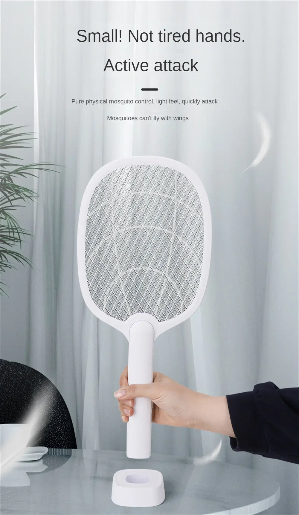 Lámpara antimosquitos, recargable por USB, eléctrica, plegable, mata mosquitos, raqueta, matamoscas, repelente de insectos, Zapper