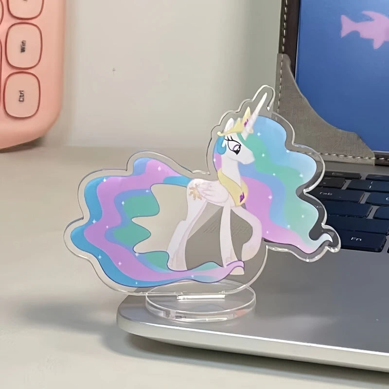 10 unids/set Anime princesa Luna Starlight Glimmer dibujos animados caballo acrílico adornos de escritorio decoración de escritorio 4-6CM de alto