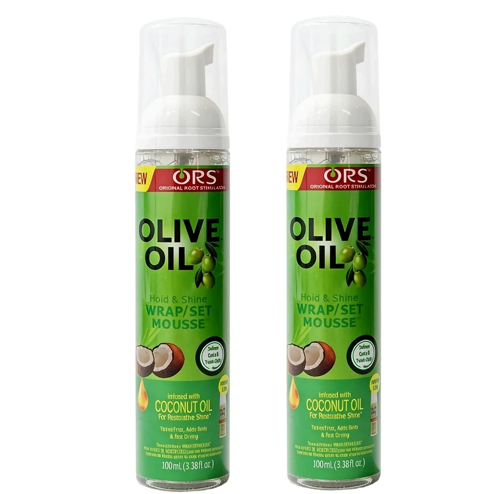 Mousse para cabello rizado (100ml) para pelucas, mousse de fijación fuerte con aceite de oliva, mousse para peinar el cabello, mousse antifrizz para peinar el cabello de las mujeres