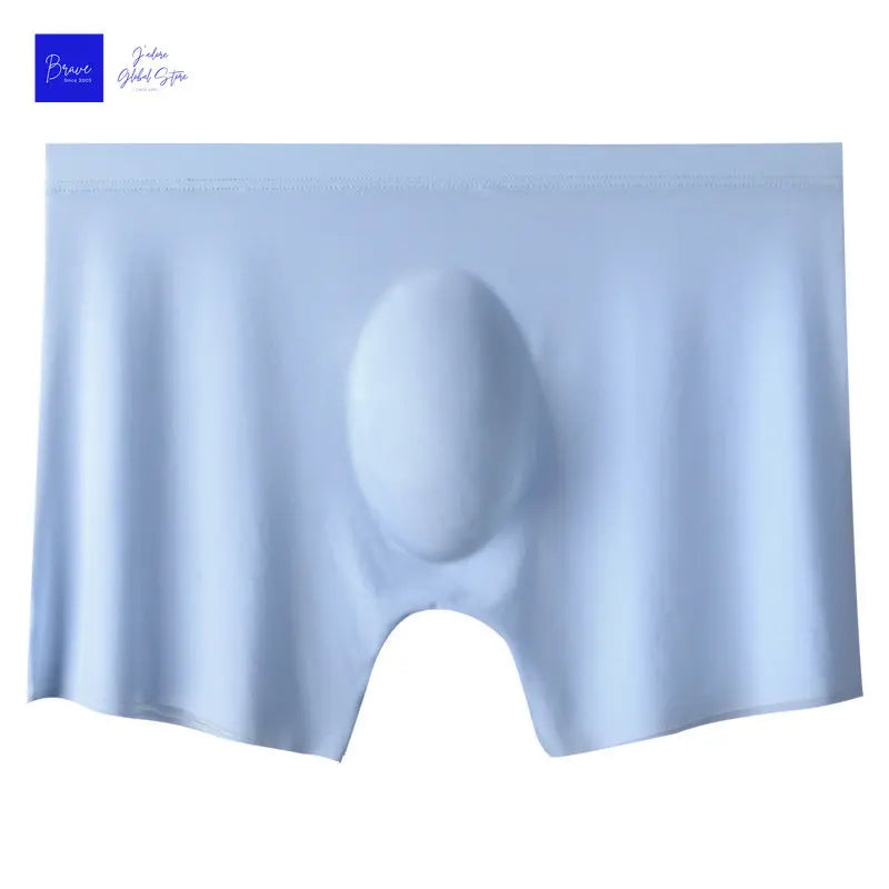 1 unidad de Boxers para hombre, pantalones cortos de seda helada, bragas para hombre, ropa interior Sexy sin costuras, calzoncillos para hombre, bragas transpirables antibacterianas para hombre