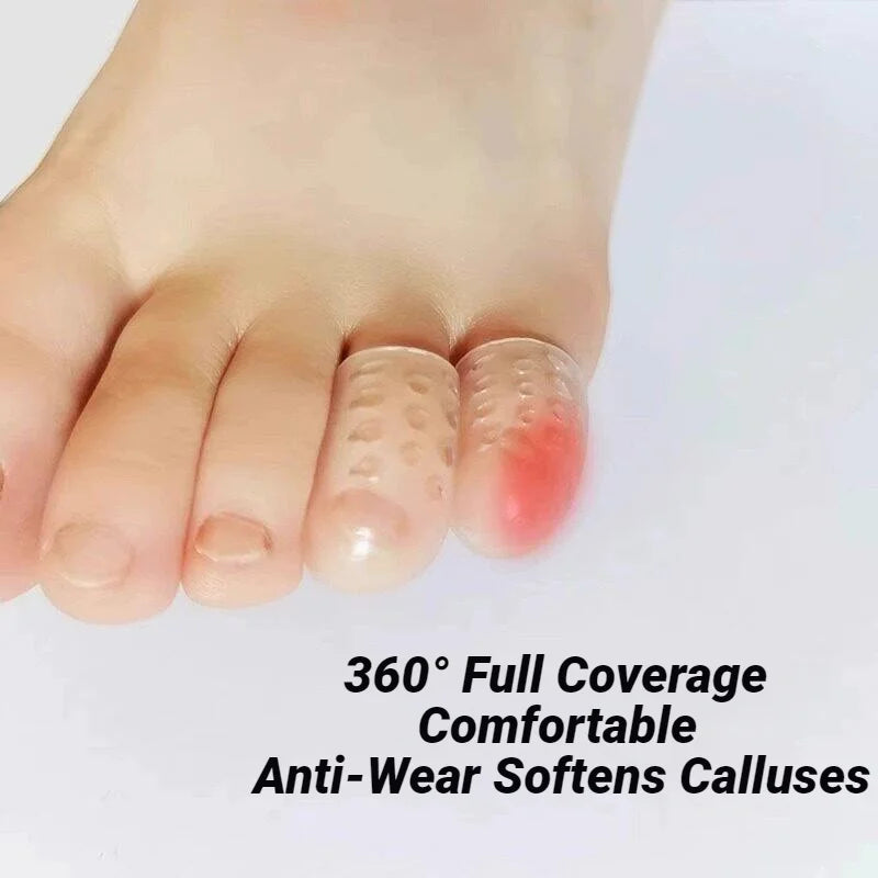 Protectores de dedos de silicona transparentes y transpirables de alta elasticidad, previenen ampollas, callos y durezas, cuidado de los pies antifricción