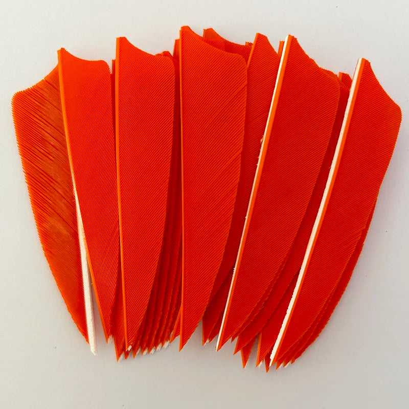 50 Plumas de Pavo de 3 Pulgadas para Flechas, Plumas de Corte Escudo para Arquería, Accesorios para Arco y Flecha