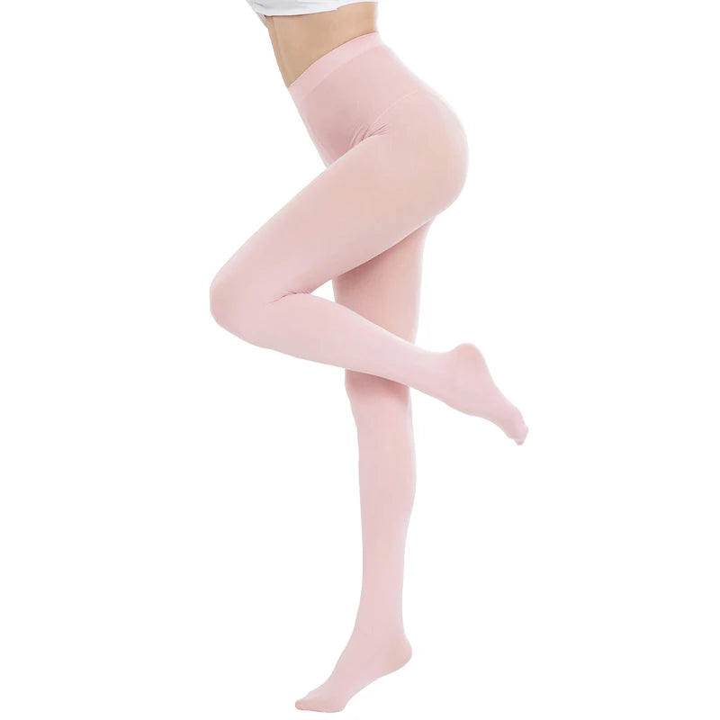 Medias largas sexis de talla grande para mujer, pantimedias de terciopelo de Color caramelo, medias elásticas grandes para primavera, verano y otoño, lencería escolar para chica