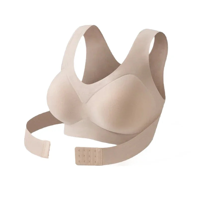 FallSweet Sujetador de corrección de postura inalámbrico para mujer Bralette push-up sin costuras con soporte cruzado en la espalda para lencería moldeadora diaria