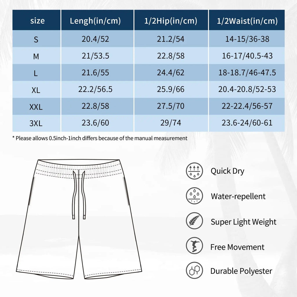 Bañador de secado rápido con forro de malla para hombre, pantalones largos de playa y Surf, pantalones cortos de tabla, góticos, Luna, gato, Calavera, Verano