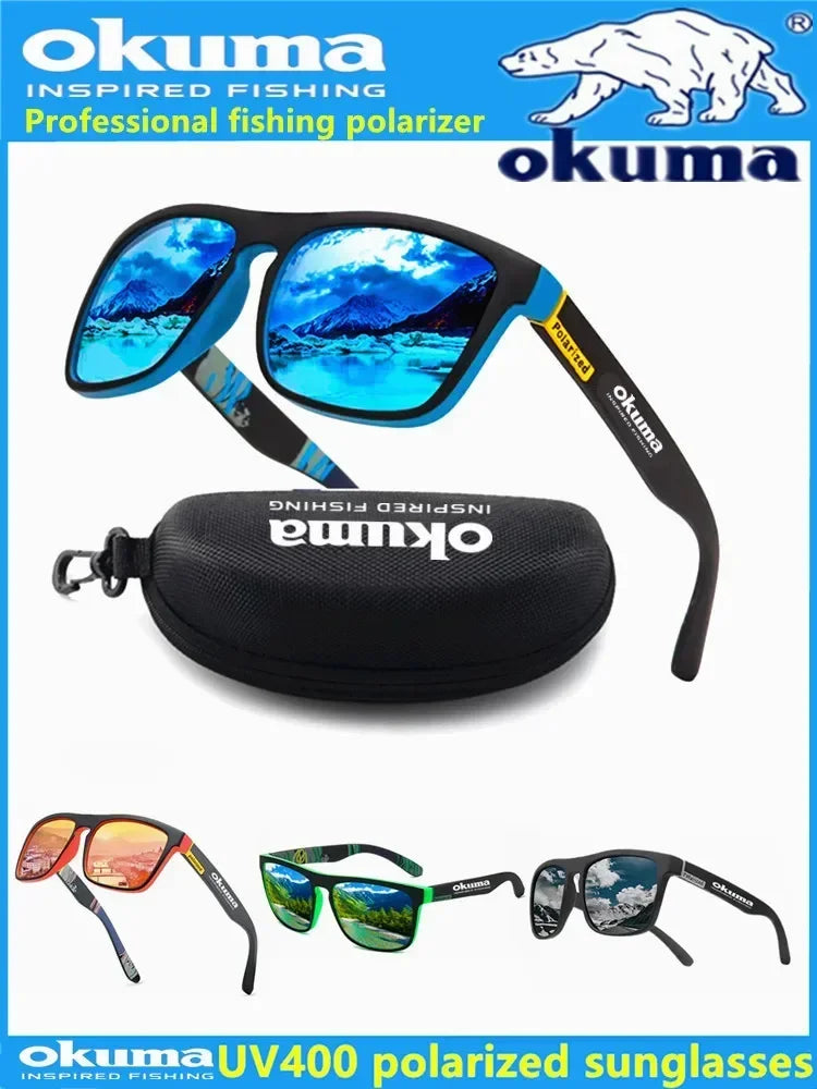 Okuma-gafas de sol polarizadas UV400 para hombre y mujer, lentes de sol al aire libre para caza, pesca, conducción de bicicletas, caja opcional