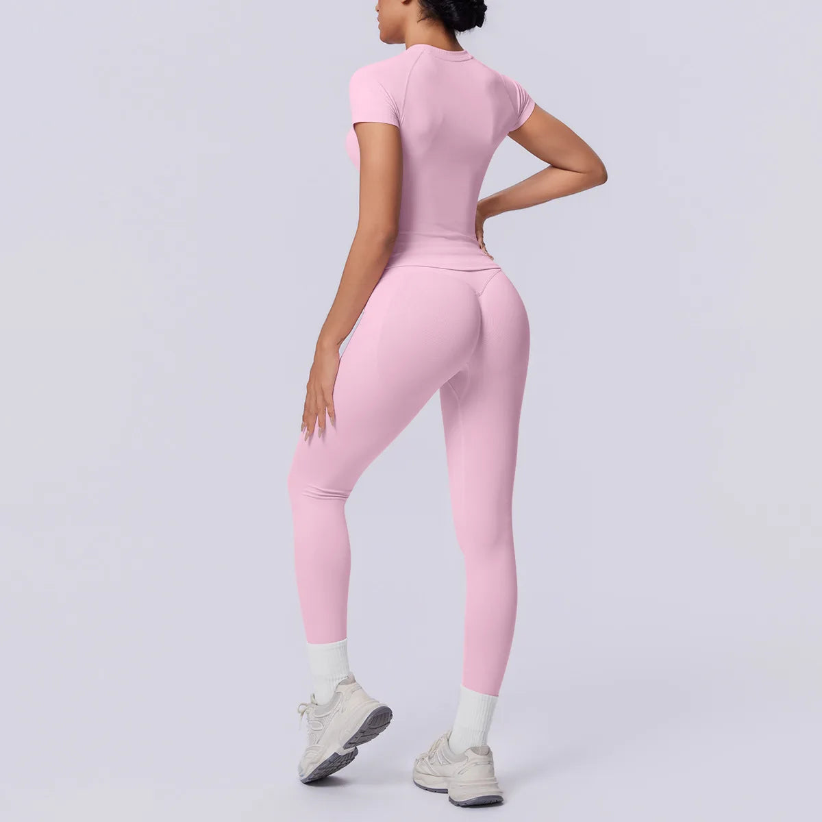 Conjunto Deportivo de Yoga para Mujer, Conjunto de Dos Piezas, Pantalones y Top, Traje Deportivo para Gimnasio, Yoga y Entrenamiento