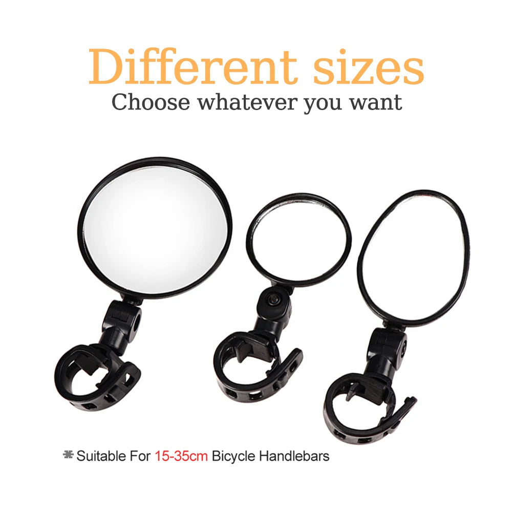 Espejo retrovisor para bicicleta, espejos retrovisores universales giratorios ajustables de 360 grados para manillar de ciclismo, para bicicleta de montaña y carretera, 1/2 Uds.
