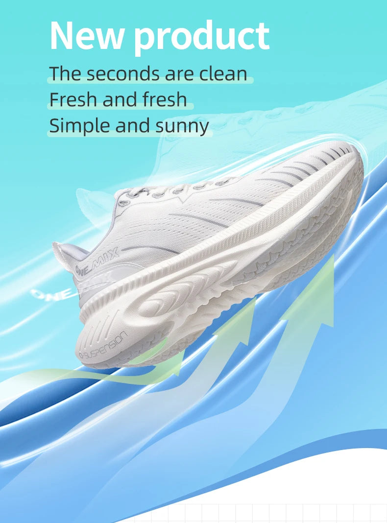 ONEMIX-zapatillas de deporte transpirables para mujer, zapatos deportivos de amortiguación a la moda, color negro, 2024