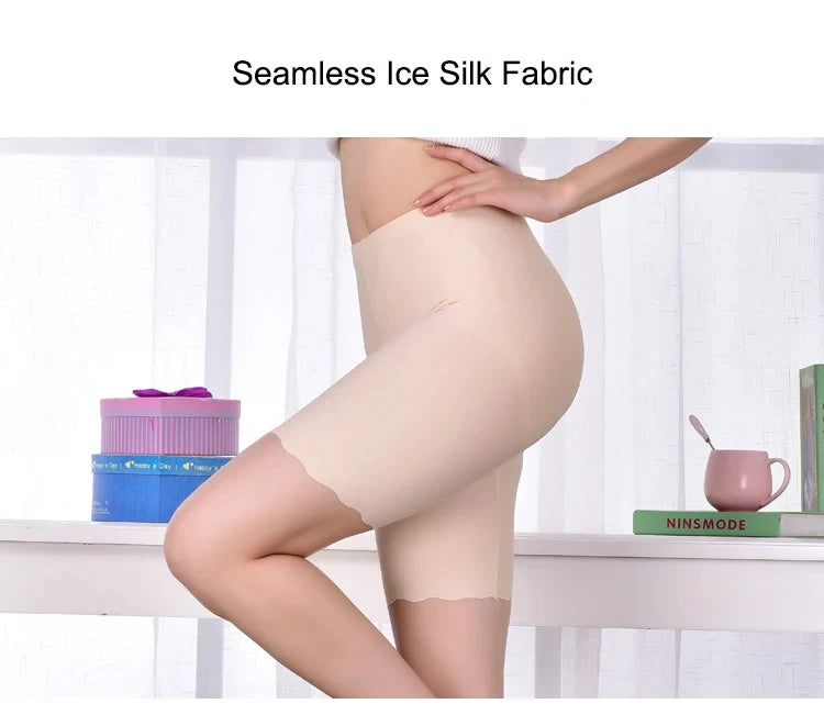 Pantalones cortos de seguridad sin costuras para mujer, Boxers de talla grande para verano, pantalón de protección antirozaduras debajo de la falda, bragas, ropa interior 3XL