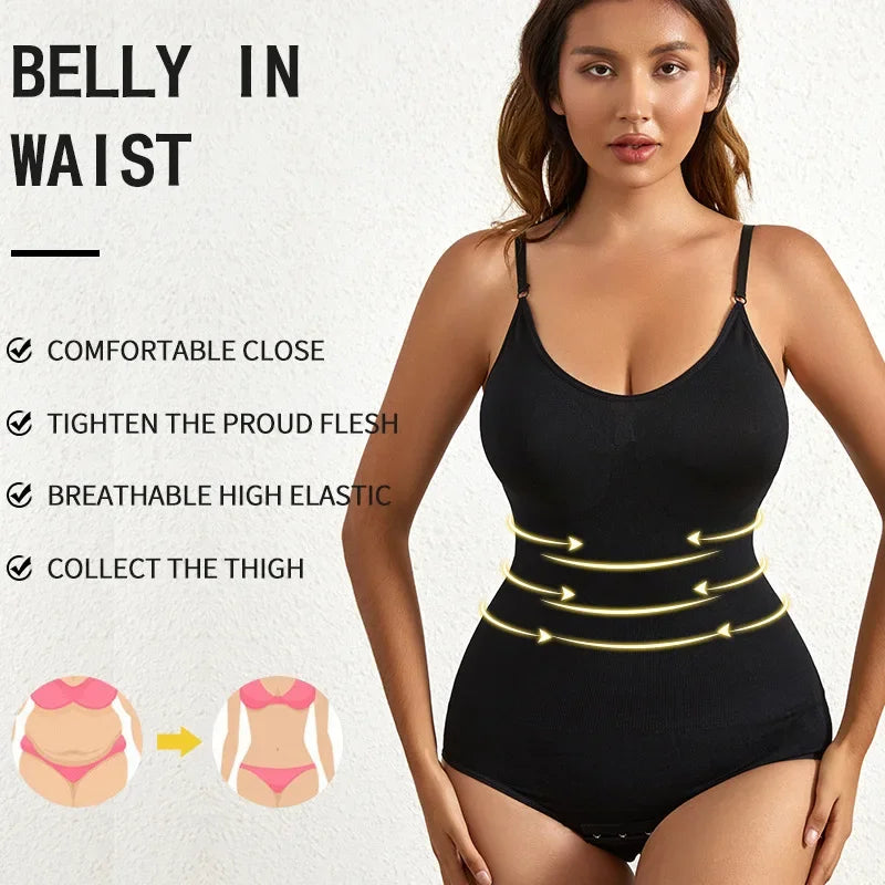Body moldeador breve sin costuras sólido de 1 pieza, moldeador de cuerpo más delgado para levantamiento de glúteos y Control de barriga, ropa interior para mujer