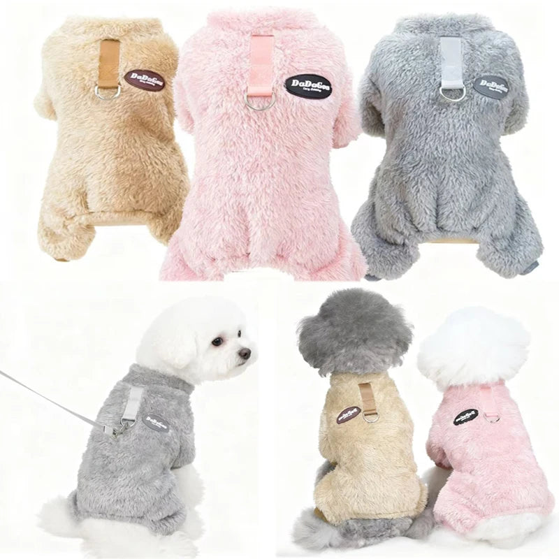 Mono térmico de lana para perros, pijamas cálidos para cachorros y gatitos, ropa de dormir para Chihuahua, caniche, mascotas pequeñas, ropa suave y cómoda para mascotas