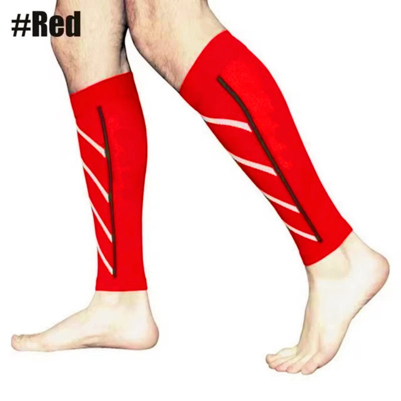 1 par de mangas de compresión para pantorrilla, calcetines de compresión para pierna para correr, férula para espinilleras, para hombres y mujeres, 20-30mmHg