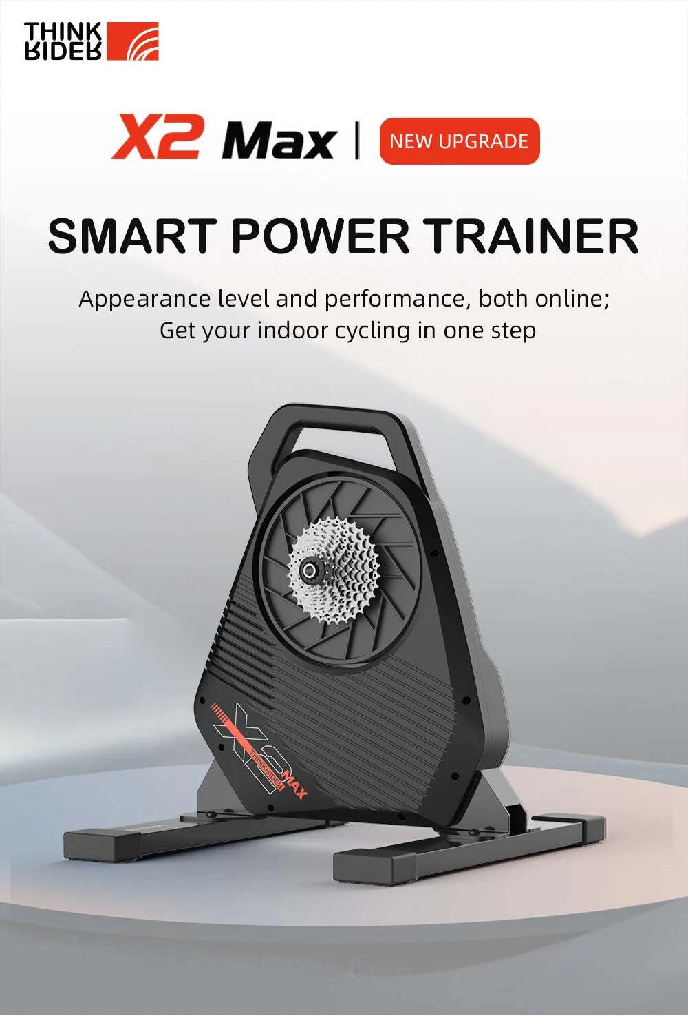 Nuevo ThinkRider X2Max Smart Bike Trainer MTB bicicleta de carretera entrenador doméstico medidor de potencia incorporado Compatible