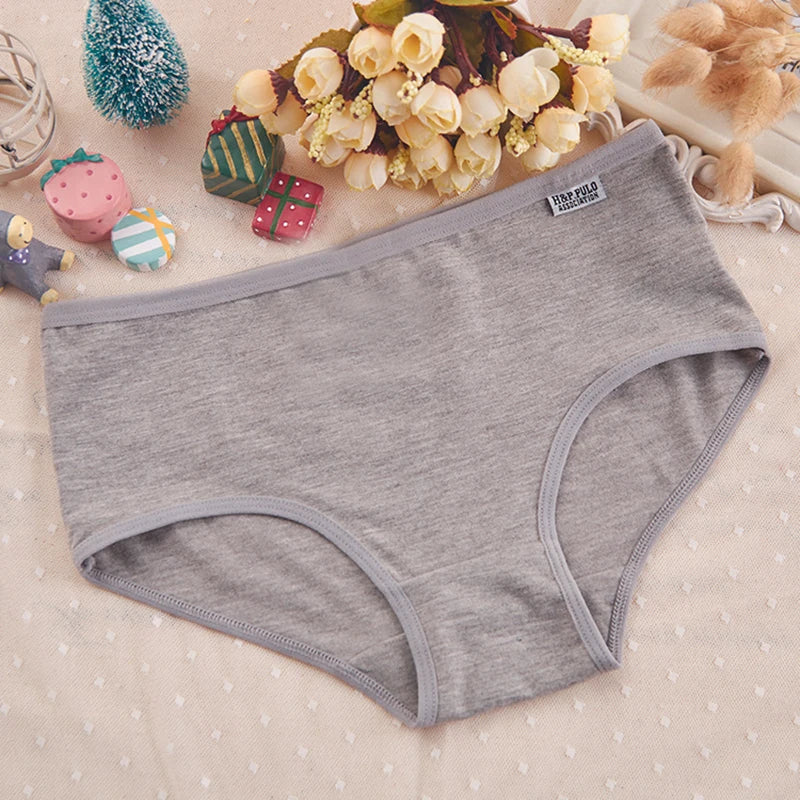 Bragas de talla grande para mujer, ropa interior de algodón suave, lencería Sexy, 7 unidades por lote